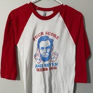 QUARTER sleeve American theme top